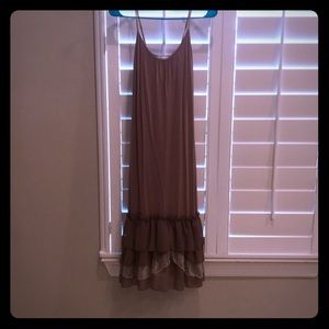 Country dress with lace hem at the bottom